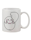 Easter Bunny Hatching Design on an 11 oz Coffee Mug - Expertly Crafted by TooLoud-11 OZ Coffee Mug-TooLoud-White-Davson Sales