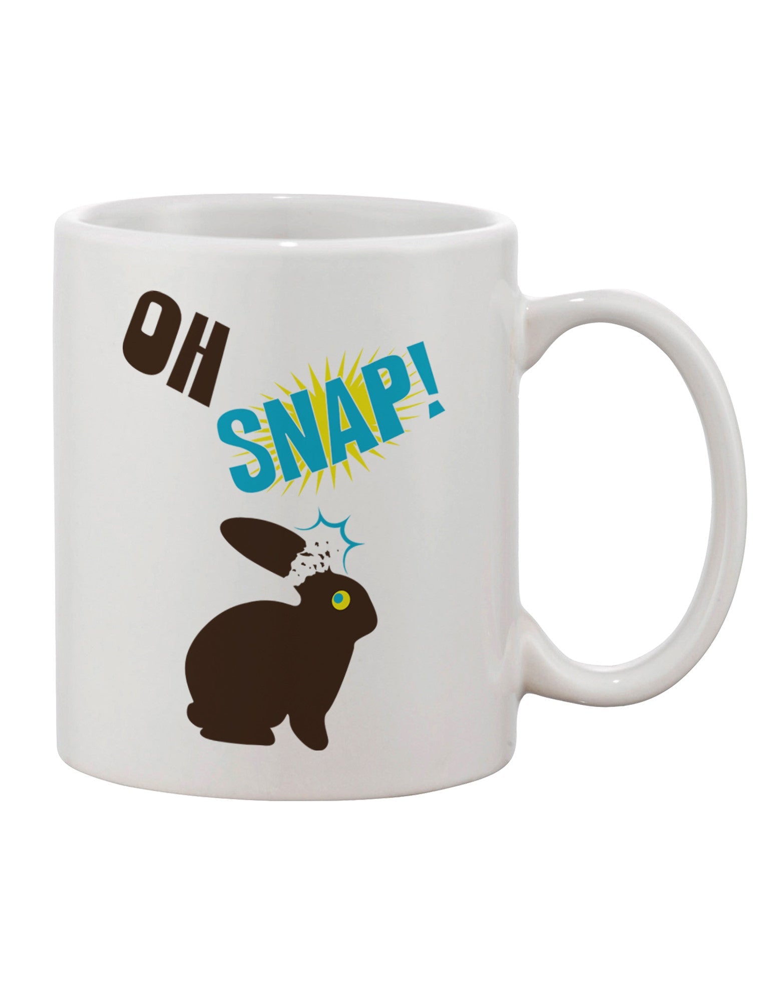 Easter Bunny Inspired 11 oz Coffee Mug - Perfect for Chocolate Lovers TooLoud-11 OZ Coffee Mug-TooLoud-White-Davson Sales