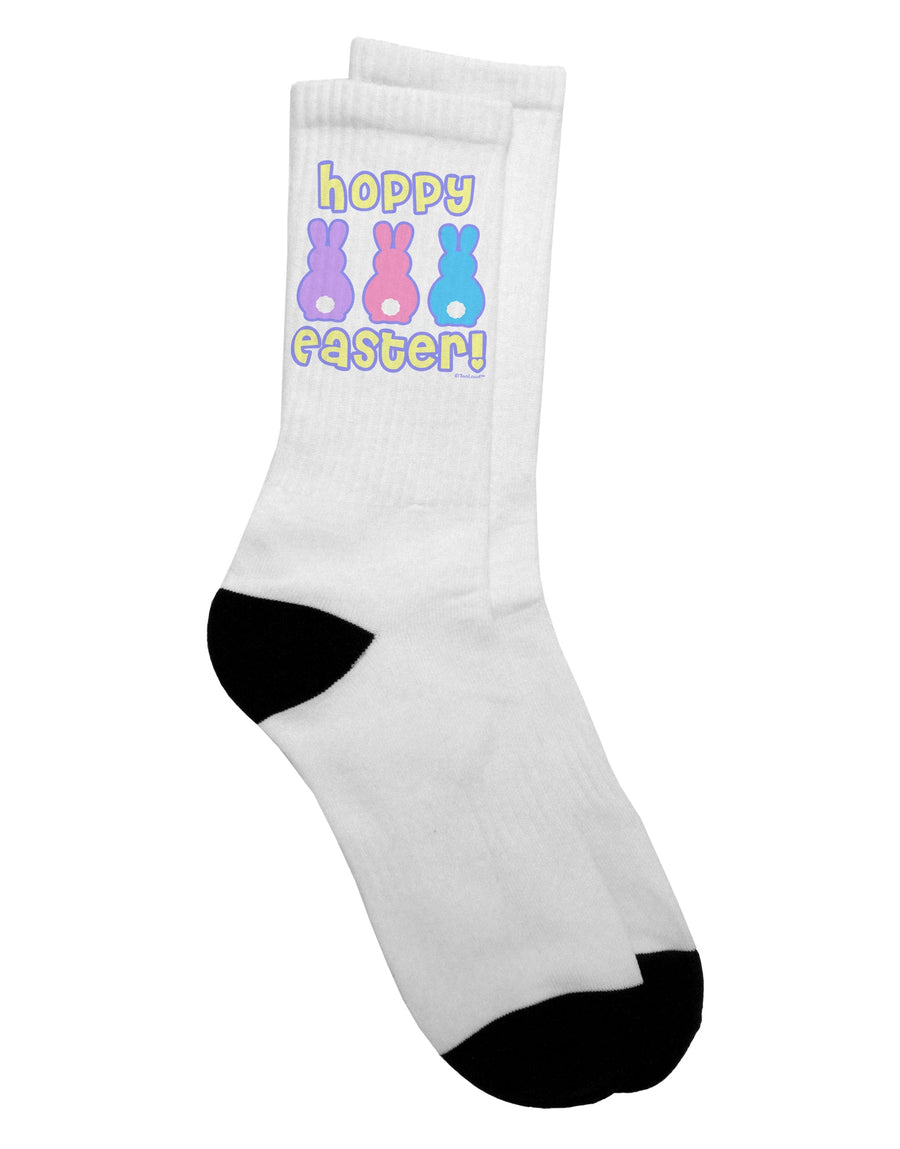 Easter Bunny Trio - Celebrate Easter with Hoppy Adult Crew Socks - by TooLoud-Socks-TooLoud-White-Ladies-4-6-Davson Sales