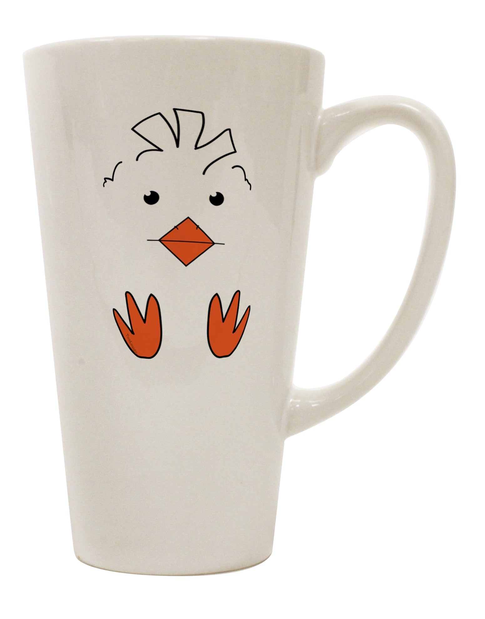 Easter Chick Face Conical Latte Coffee Mug - Expertly Crafted Drinkware-Conical Latte Mug-TooLoud-Davson Sales