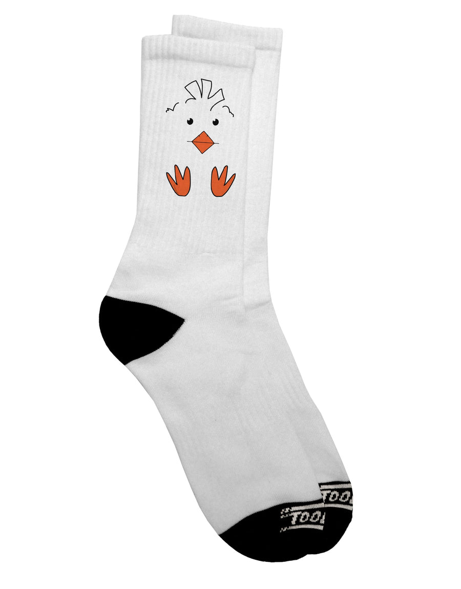 Easter Chick Face Dark Adult Socks - A Delightful Addition to Your Wardrobe-Socks-TooLoud-Short-Ladies-4-6-Davson Sales