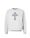 Easter Color Cross Sweatshirt-Sweatshirts-TooLoud-White-Small-Davson Sales