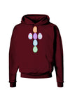Easter Egg Cross Faux Applique Dark Hoodie Sweatshirt-Hoodie-TooLoud-Maroon-Small-Davson Sales