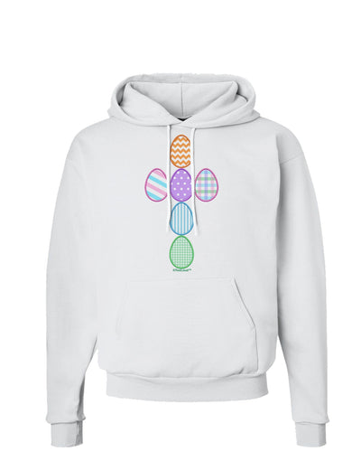 Easter Egg Cross Faux Applique Hoodie Sweatshirt-Hoodie-TooLoud-White-Small-Davson Sales