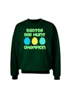 Easter Egg Hunt Champion - Blue and Green Adult Dark Sweatshirt by TooLoud-Sweatshirts-TooLoud-Deep-Forest-Green-Small-Davson Sales