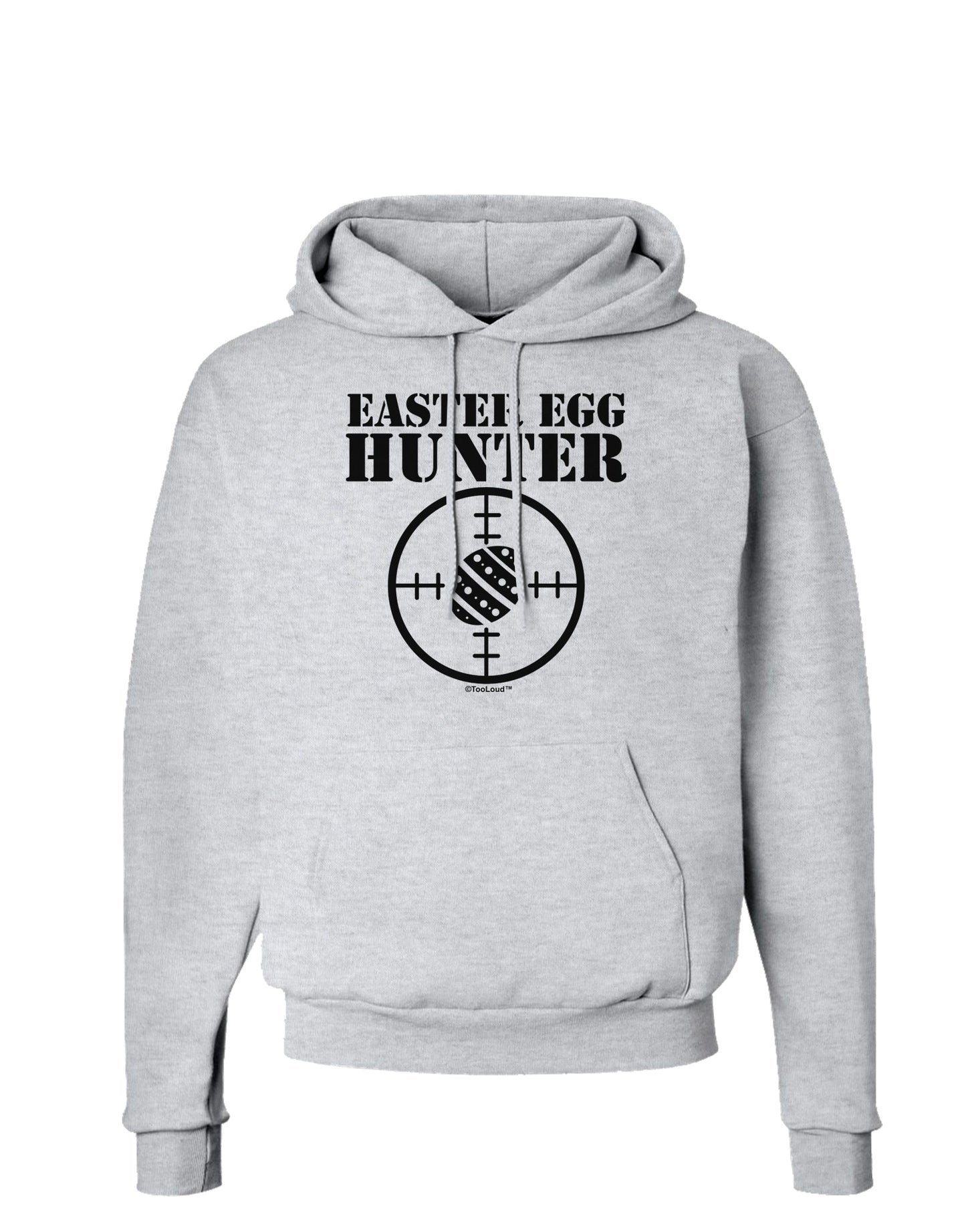 Easter Egg Hunter Black and White Hoodie Sweatshirt by TooLoud-Hoodie-TooLoud-AshGray-Small-Davson Sales