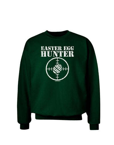 Easter Egg Hunter Distressed Adult Dark Sweatshirt by TooLoud-Sweatshirts-TooLoud-Deep-Forest-Green-Small-Davson Sales