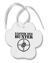 Easter Egg Hunter Distressed Paw Print Shaped Ornament by TooLoud-Ornament-TooLoud-White-Davson Sales