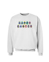 Easter Eggs Happy Easter Sweatshirt-Sweatshirts-TooLoud-White-Small-Davson Sales