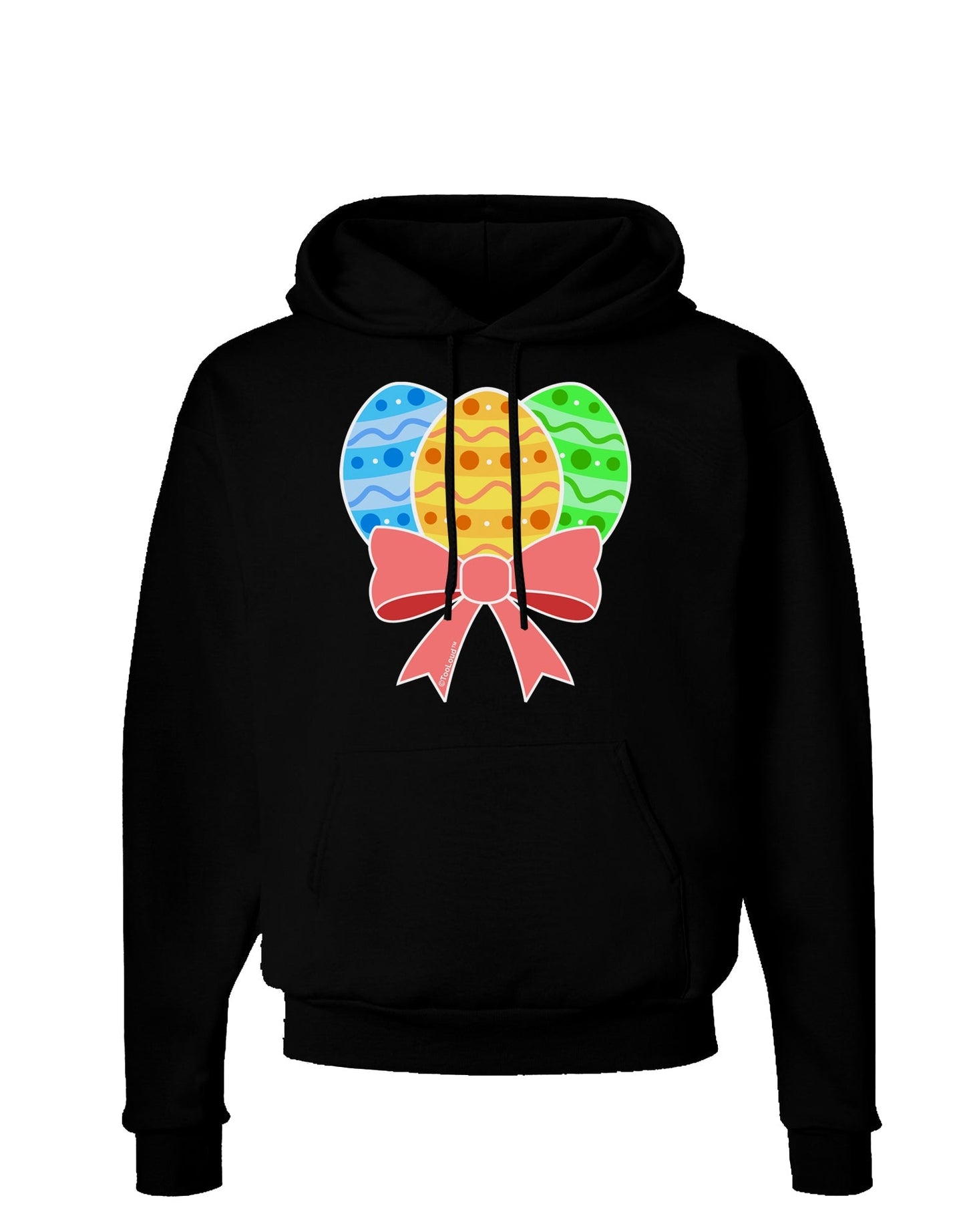 Easter Eggs With Bow Dark Hoodie Sweatshirt by TooLoud-Hoodie-TooLoud-Black-Small-Davson Sales