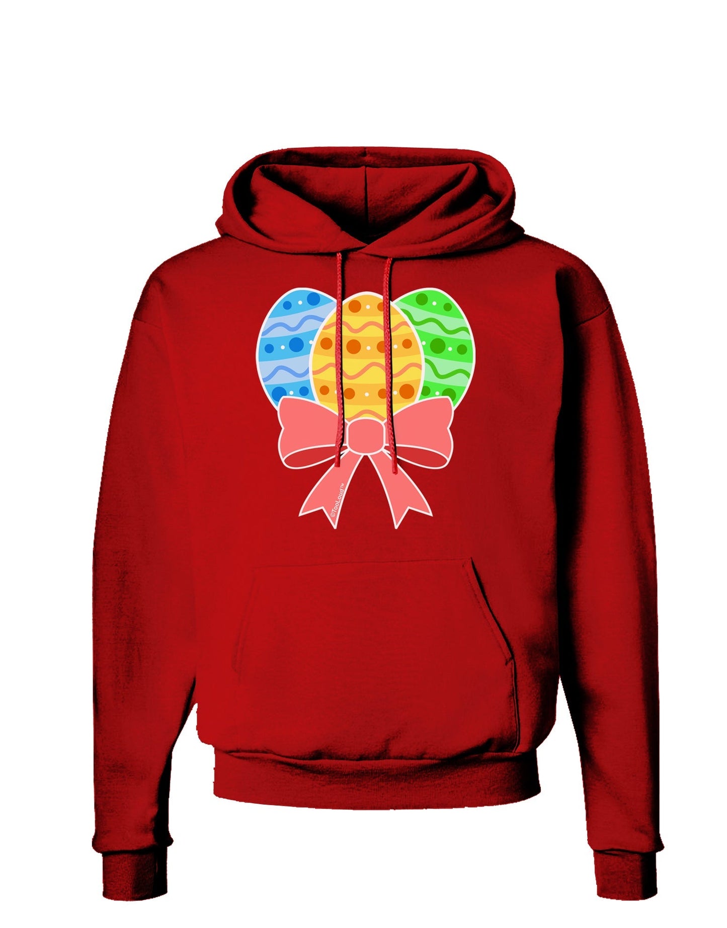 Easter Eggs With Bow Dark Hoodie Sweatshirt by TooLoud-Hoodie-TooLoud-Red-Small-Davson Sales