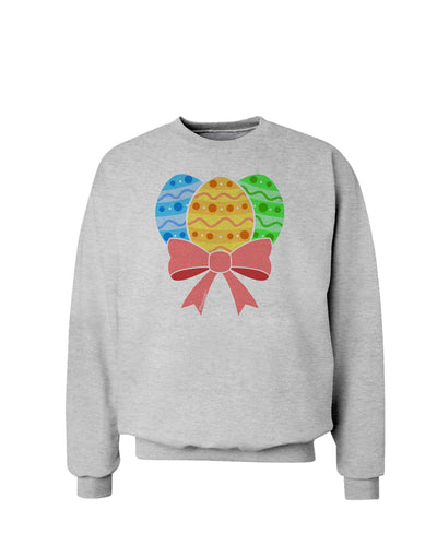 Easter Eggs With Bow Sweatshirt by TooLoud-Sweatshirts-TooLoud-AshGray-Small-Davson Sales