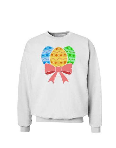 Easter Eggs With Bow Sweatshirt by TooLoud-Sweatshirts-TooLoud-White-Small-Davson Sales