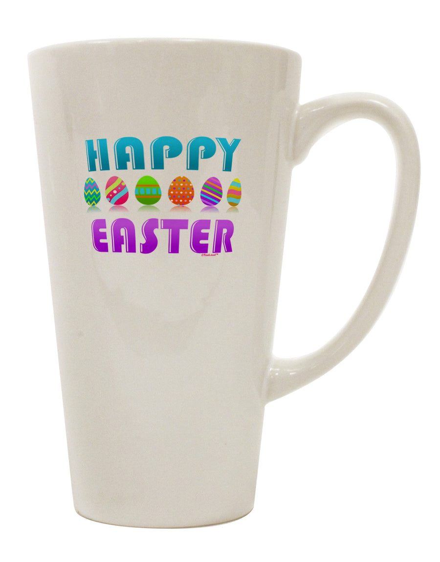 Easter-inspired 16 Ounce Conical Latte Coffee Mug - Perfect for Festive Celebrations-Conical Latte Mug-TooLoud-White-Davson Sales