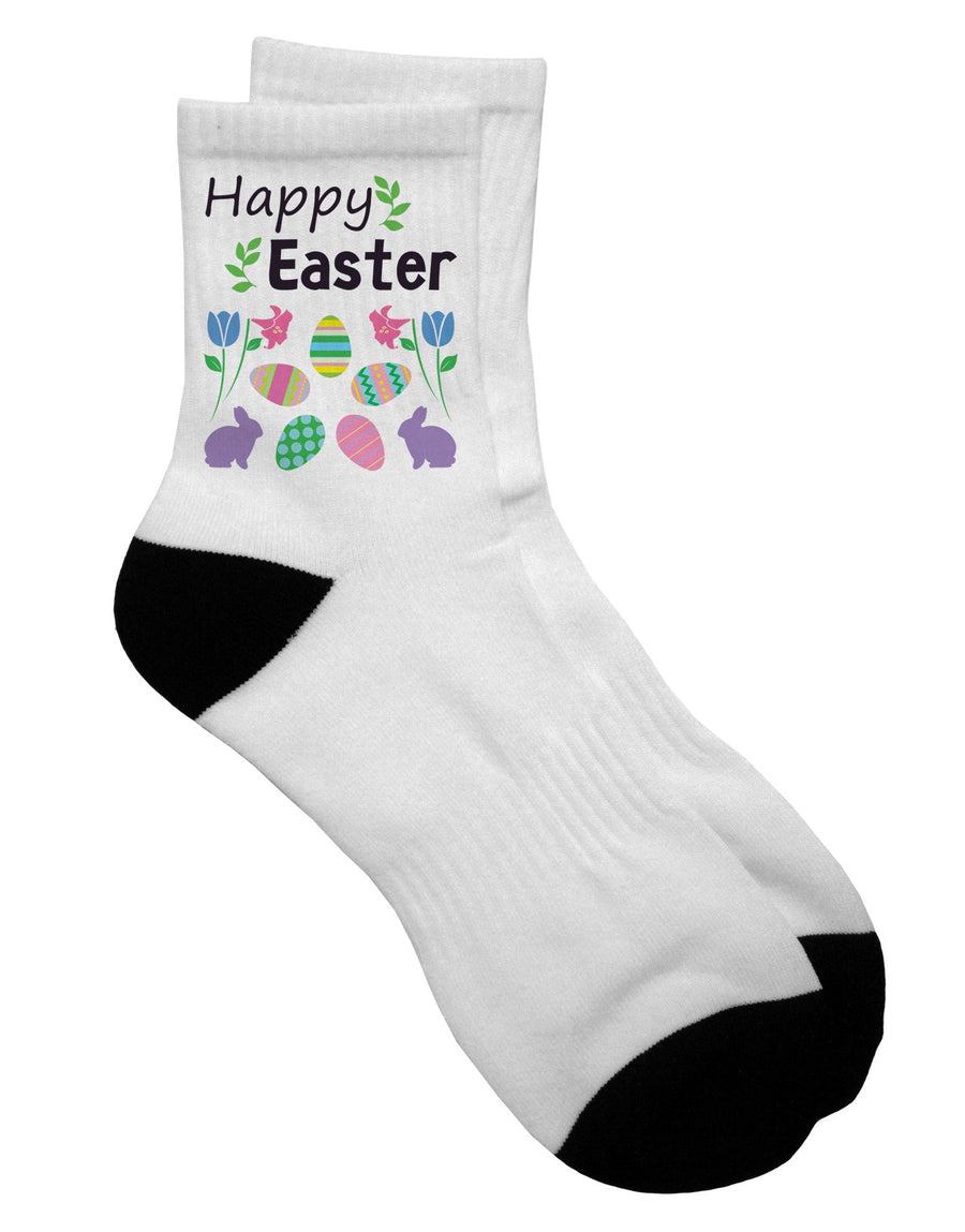 Easter-inspired Adult Short Socks for a Joyful Celebration - TooLoud-Socks-TooLoud-White-Ladies-4-6-Davson Sales