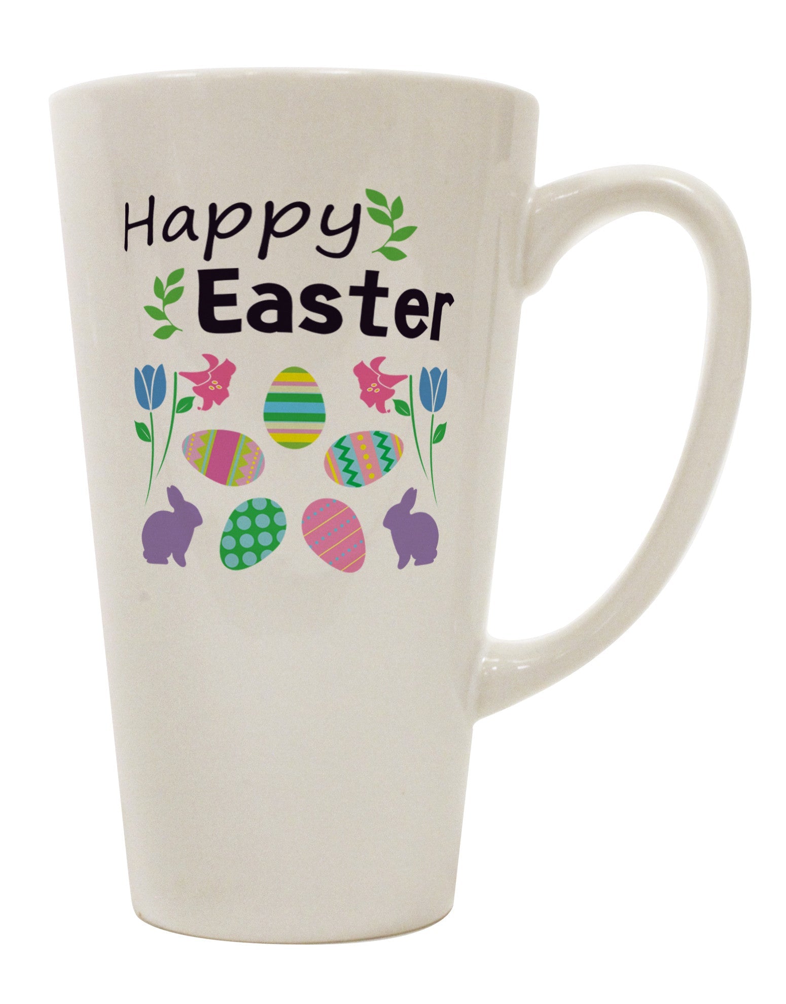 Easter-inspired Conical Latte Coffee Mug - Perfect for Celebrating the Season! - TooLoud-Conical Latte Mug-TooLoud-White-Davson Sales