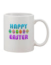 Easter-inspired Decorated Eggs Print Coffee Mug - Expertly Crafted Drinkware TooLoud-11 OZ Coffee Mug-TooLoud-White-Davson Sales