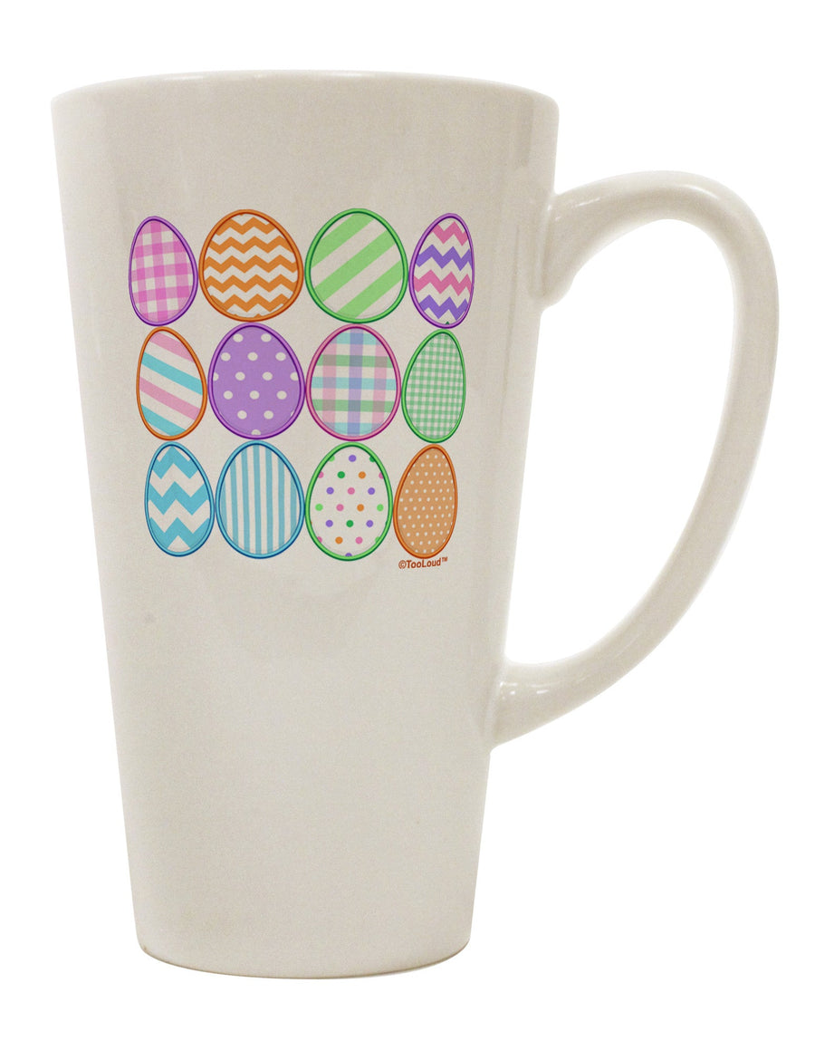 Easter-inspired Faux Applique Latte Coffee Mug - Perfect for Celebrating the Season - TooLoud-Conical Latte Mug-TooLoud-White-Davson Sales