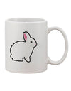 Easter-themed 11 oz Coffee Mug with Adorable Bunny Rabbit Print - TooLoud-11 OZ Coffee Mug-TooLoud-White-Davson Sales