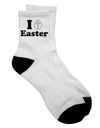 Easter-themed Adult Short Socks with Egg Cross Design - by TooLoud-Socks-TooLoud-White-Ladies-4-6-Davson Sales