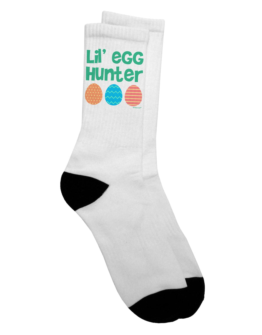 Easter-themed Green Adult Crew Socks for Lil' Egg Hunters - by TooLoud-Socks-TooLoud-White-Ladies-4-6-Davson Sales