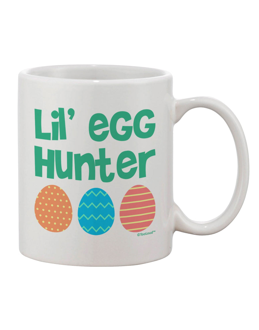 Easter-themed Green Printed 11 oz Coffee Mug - Perfect for Lil' Egg Hunters - by TooLoud-11 OZ Coffee Mug-TooLoud-White-Davson Sales