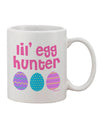 Easter-themed Pink Printed 11 oz Coffee Mug - Perfect for Lil' Egg Hunters - by TooLoud-11 OZ Coffee Mug-TooLoud-White-Davson Sales