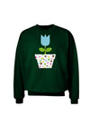 Easter Tulip Design - Blue Adult Dark Sweatshirt by TooLoud-Sweatshirts-TooLoud-Deep-Forest-Green-Small-Davson Sales