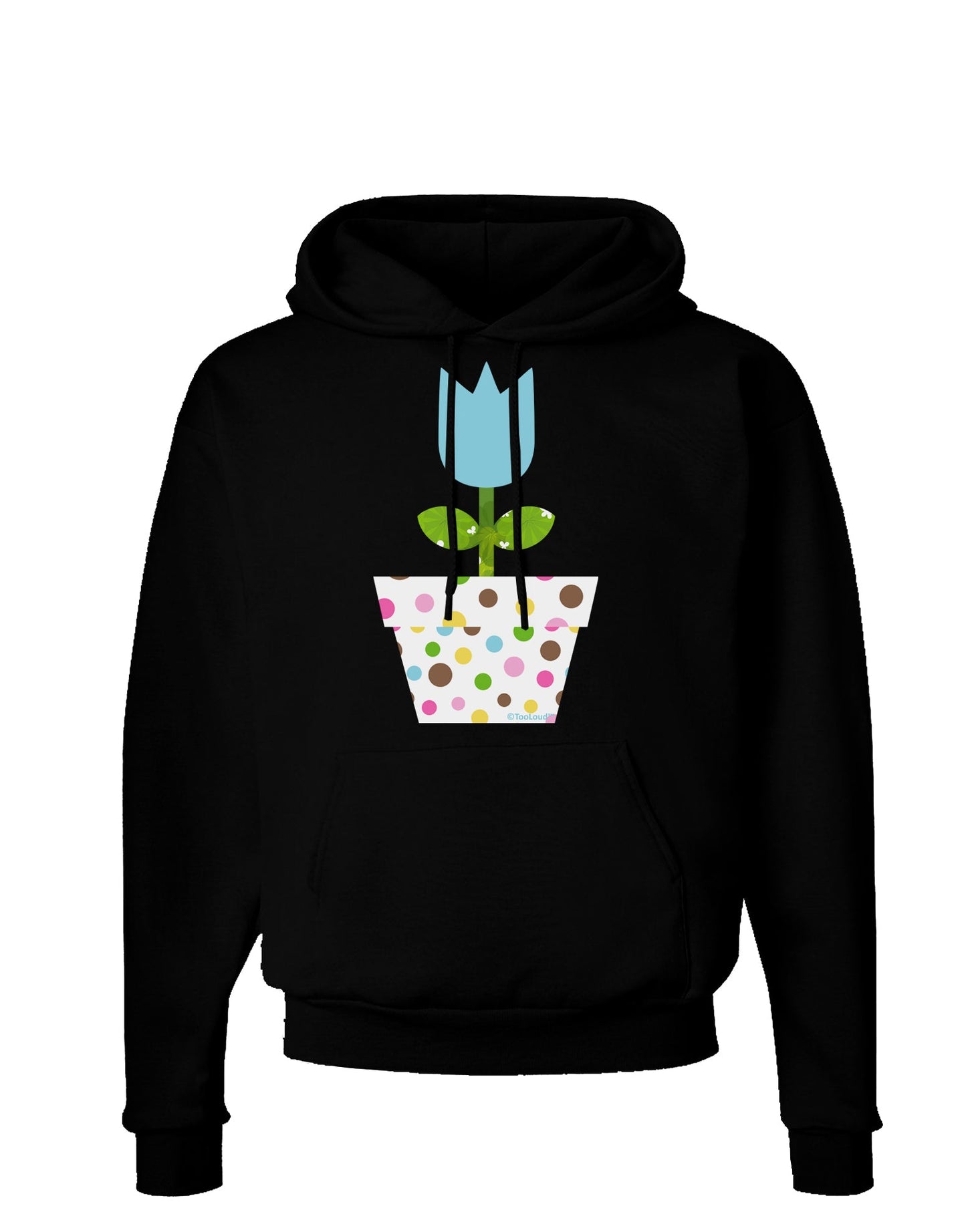 Easter Tulip Design - Blue Dark Hoodie Sweatshirt by TooLoud-Hoodie-TooLoud-Black-Small-Davson Sales