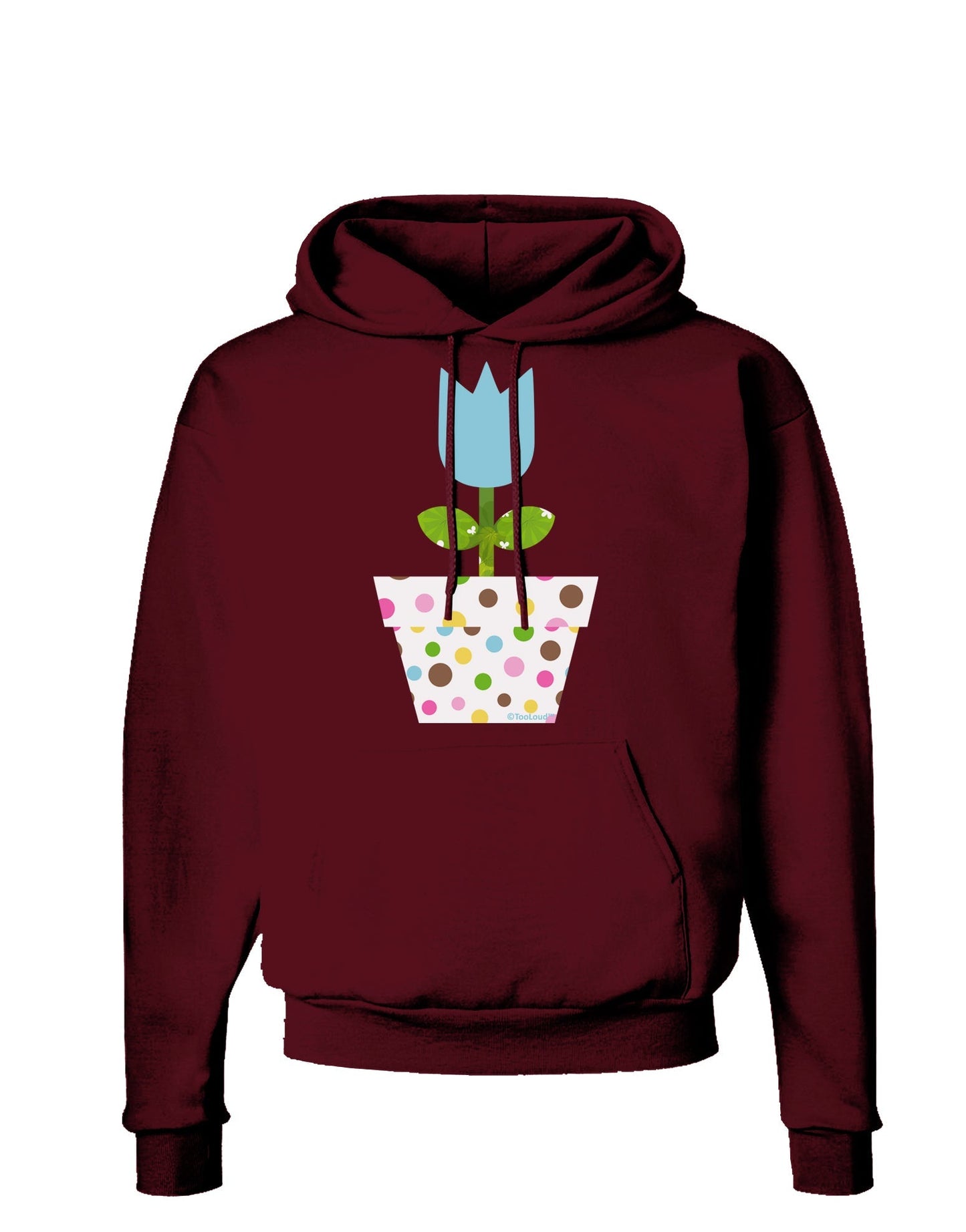 Easter Tulip Design - Blue Dark Hoodie Sweatshirt by TooLoud-Hoodie-TooLoud-Maroon-Small-Davson Sales