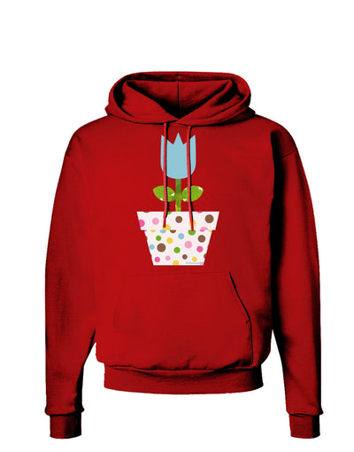 Easter Tulip Design - Blue Dark Hoodie Sweatshirt by TooLoud-Hoodie-TooLoud-Red-Small-Davson Sales