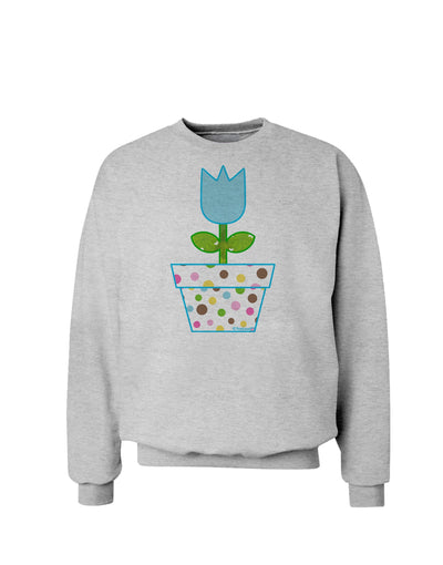 Easter Tulip Design - Blue Sweatshirt by TooLoud-Sweatshirts-TooLoud-AshGray-Small-Davson Sales