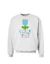 Easter Tulip Design - Blue Sweatshirt by TooLoud-Sweatshirts-TooLoud-White-Small-Davson Sales