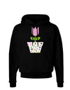 Easter Tulip Design - Pink Dark Hoodie Sweatshirt by TooLoud-Hoodie-TooLoud-Black-Small-Davson Sales