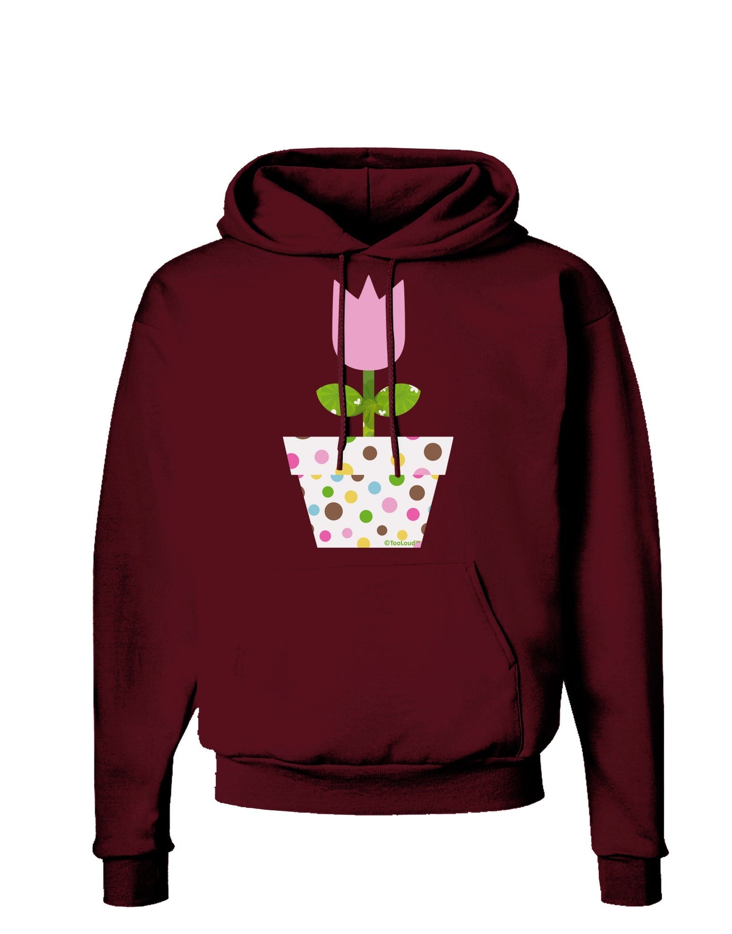 Easter Tulip Design - Pink Dark Hoodie Sweatshirt by TooLoud-Hoodie-TooLoud-Maroon-Small-Davson Sales
