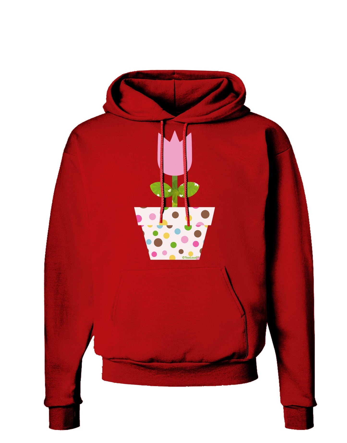 Easter Tulip Design - Pink Dark Hoodie Sweatshirt by TooLoud-Hoodie-TooLoud-Red-Small-Davson Sales