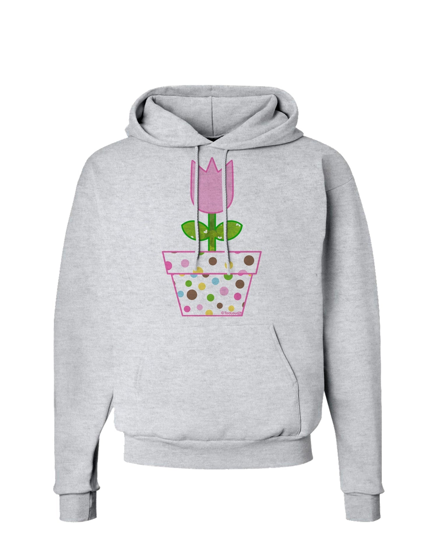 Easter Tulip Design - Pink Hoodie Sweatshirt by TooLoud-Hoodie-TooLoud-AshGray-Small-Davson Sales