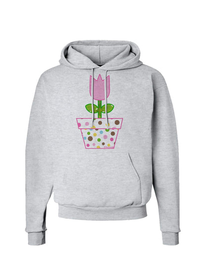 Easter Tulip Design - Pink Hoodie Sweatshirt by TooLoud-Hoodie-TooLoud-AshGray-Small-Davson Sales