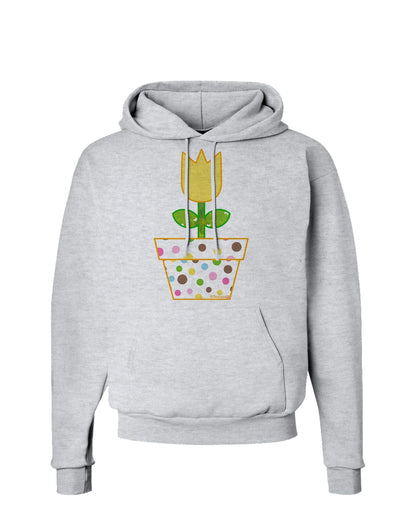 Easter Tulip Design - Yellow Hoodie Sweatshirt by TooLoud-Hoodie-TooLoud-AshGray-Small-Davson Sales