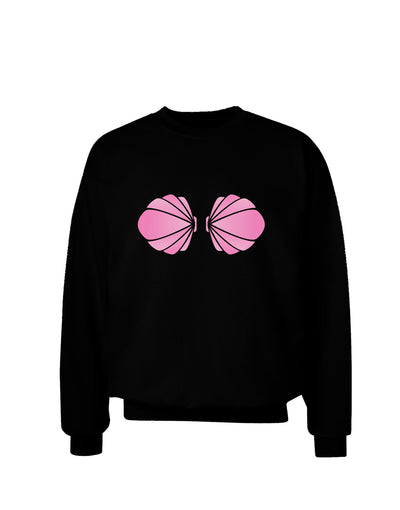 Easy Mermaid Costume Pink Shells - Halloween Adult Dark Sweatshirt-Sweatshirts-TooLoud-Black-Small-Davson Sales