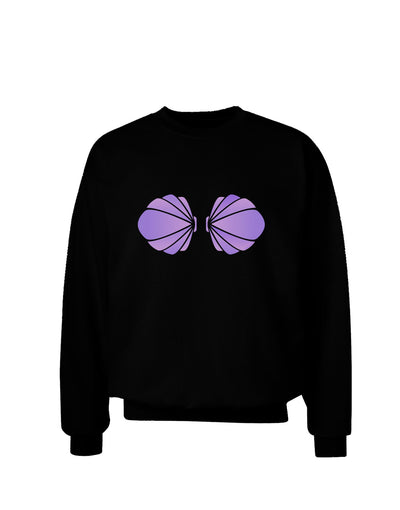 Easy Mermaid Costume Purple Shells - Halloween Adult Dark Sweatshirt-Sweatshirts-TooLoud-Black-Small-Davson Sales