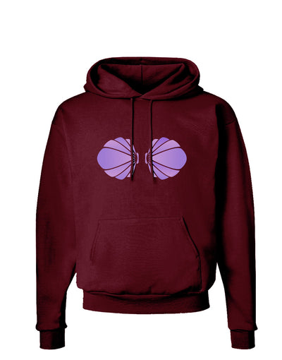 Easy Mermaid Costume Purple Shells - Halloween Dark Hoodie Sweatshirt-Hoodie-TooLoud-Maroon-Small-Davson Sales