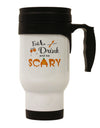 Eat Drink Scary Black Stainless Steel 14oz Travel Mug-Travel Mugs-TooLoud-White-Davson Sales