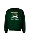 Eat More Fast Food - Deer Adult Dark Sweatshirt-Sweatshirts-TooLoud-Deep-Forest-Green-Small-Davson Sales