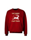 Eat More Fast Food - Deer Adult Dark Sweatshirt-Sweatshirts-TooLoud-Deep-Red-Small-Davson Sales