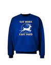 Eat More Fast Food - Deer Adult Dark Sweatshirt-Sweatshirts-TooLoud-Deep-Royal-Blue-Small-Davson Sales