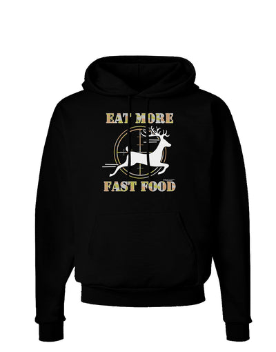 Eat More Fast Food - Deer Dark Hoodie Sweatshirt-Hoodie-TooLoud-Black-Small-Davson Sales