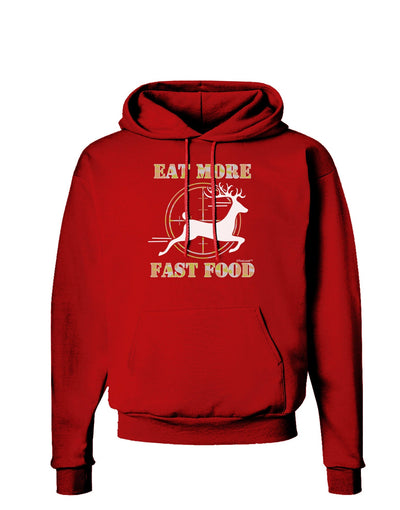 Eat More Fast Food - Deer Dark Hoodie Sweatshirt-Hoodie-TooLoud-Red-Small-Davson Sales