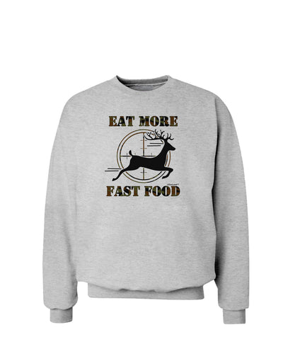 Eat More Fast Food - Deer Sweatshirt-Sweatshirts-TooLoud-AshGray-Small-Davson Sales