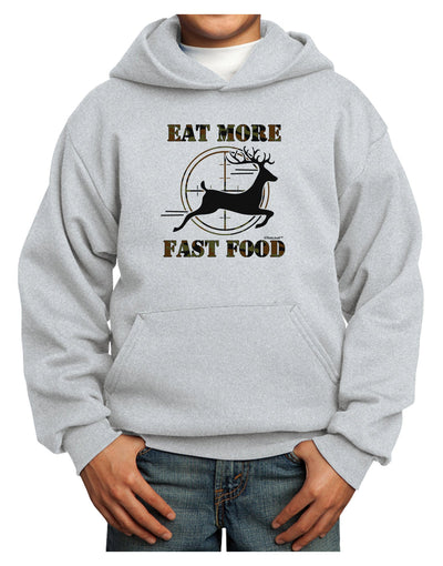 Eat More Fast Food - Deer Youth Hoodie Pullover Sweatshirt-Youth Hoodie-TooLoud-Ash-XS-Davson Sales